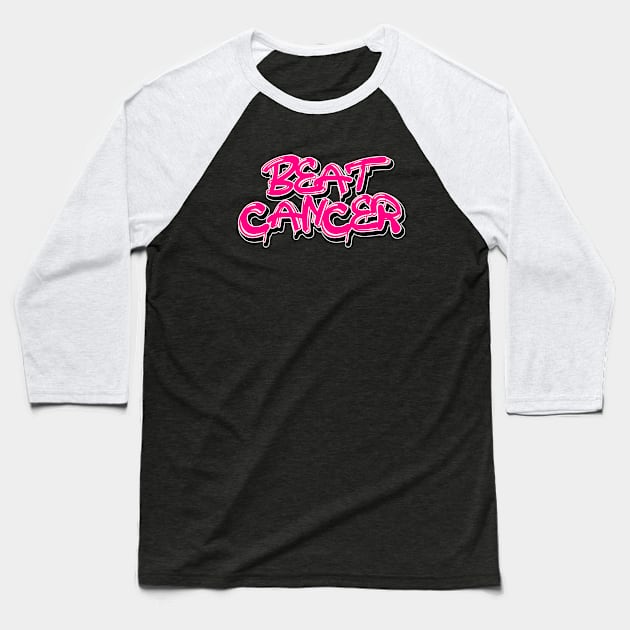 Beat cancer awareness pink ribbon. Perfect present for mom mother dad father friend him or her Baseball T-Shirt by SerenityByAlex